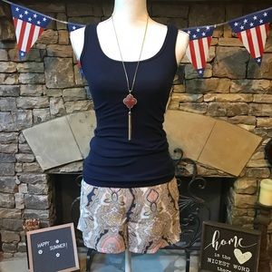 BCBGeneration Multicolored Paisley Print Shorts 6